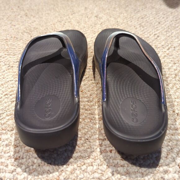 OOFOS Original Recovery Comfort Thong Flip Flop Sandal Womens 11 Black - Picture 3 of 7